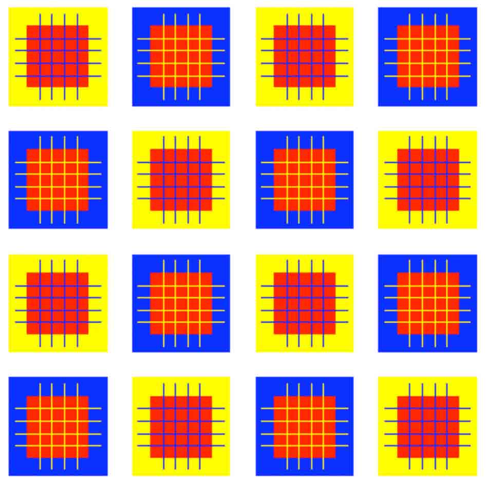 square color illusion test